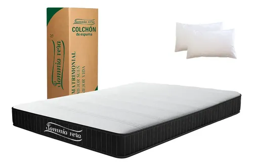 Colchón Matrimonial Somnia Vera Memory Foam Reversible 135x190cm Espuma Poliuretano