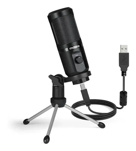 MAONO Micrófono USB Condensador, Microfono PC con Chipset de Sonido Profesional 192KHZ/24BIT para Grabación, Podcast, Streaming, Gamer, Compatible con PC Celular PS5 Mac, PM461TR