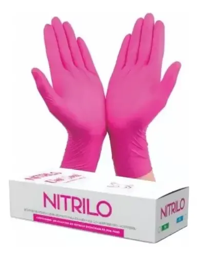 Guantes Nitrilo Color Naranja O Rosa Sin Polvo 200pz Color Rosa Chicle Talla Chica