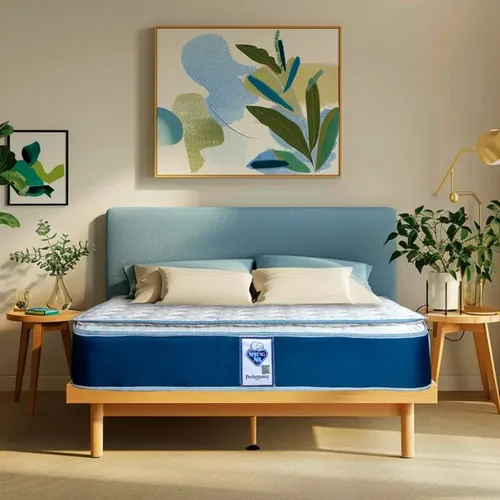 Colchón Matrimonial Ortopédico Springair Performance Cota Sp Color Azul marino