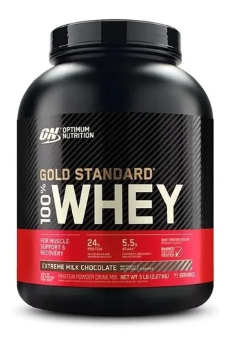 Suplemento Optimum Nutrition proteína proteína gold standard 100% whey sabor extreme milk chocolate de 2.27kg polvo