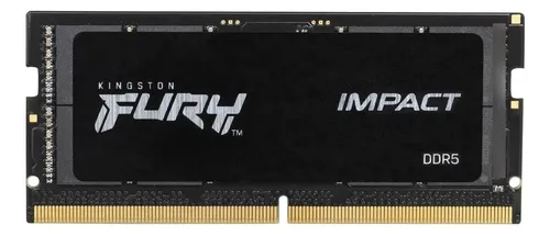 Memoria Fury Kingston 16gb DDDR5 4800MHz Notebook SODIMM KF548S38IB-16 Color Negro
