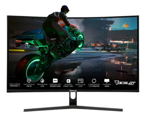 Monitor Gamer OCELOT GAMING con pantalla de 27" 240Hz resolución Full HD