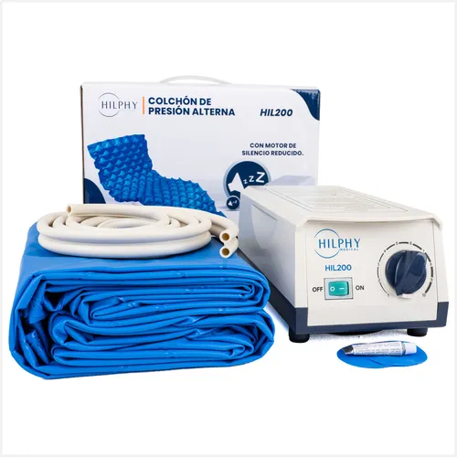 Colchon De Presion Alterna Antiescaras Antillagas Color Azul Acero