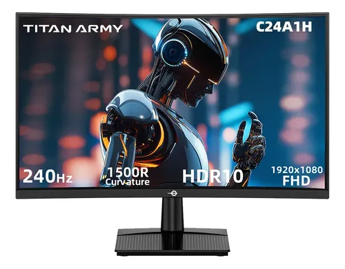 Monitor Gamer Titan Army C24a1h R1500 16:9 Va Fhd 240 Hz 1ms MPRT Resolución Máxima 1920 x 1080 FreeSync Compatible