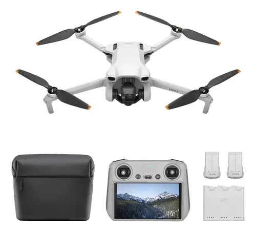 DJI Mini 3, Combo vuela más, cámara 4K gris 2.4GHz, 3 baterías, grabación vertical y funciones inteligentes