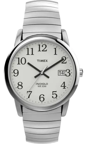 Reloj Timex Con Correa Extensible Easy Reader De 35 Mm Acero Inoxidable Plateado