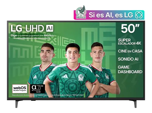 Pantalla 50 pulgadas LG UHD AI UA75 4K SMART TV 2025 50UA7500PSA