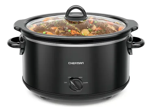 Olla Eléctrica de Cocción Lenta Chefman con Función Mantener Caliente de 4.7 L