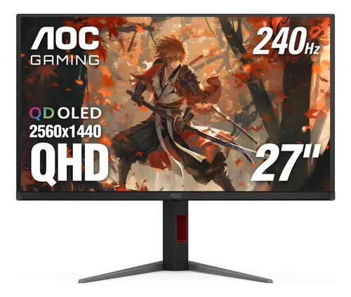Monitor Gamer Qd-oled Aoc Gaming Q27g4zd 2k 240hz 1440p Top Negro