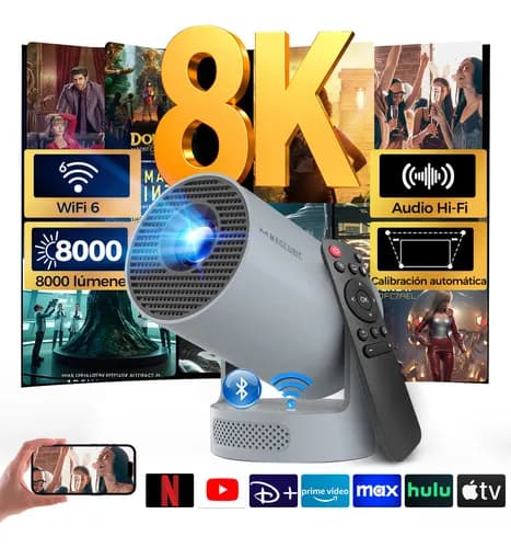 Magcubic Proyector Mini Portatil 8k Hy300pro+ Led 260ansi Android 14 Smart Tv Inteligente Dual Wifi6 Bluetooth 5.4 Con Hdmi Usb Y Sonido Hifi Allwinner 726