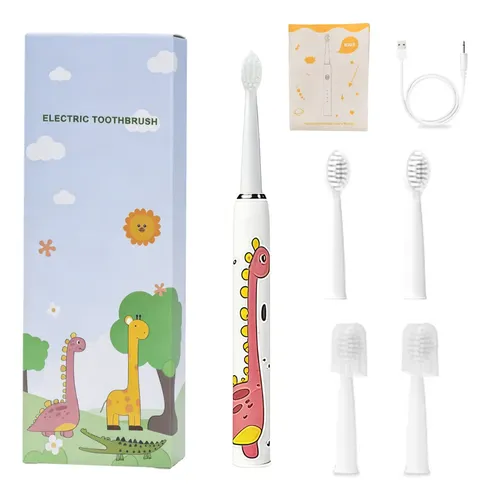 Cepillo Electrico Niño Dental Recargable+4cabezales Gratis