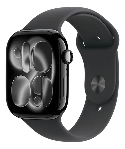 Apple Watch Series 11 GPS • Caja de aluminio negro azabache de 46 mm • Correa deportiva negra – M/L - Distribuidor Autorizado