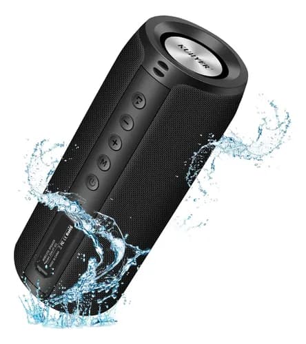 Bocina Portátil para Exterior Bluetooth Altavoz Subwoofer waterproof 12 Horas de Reporducción , Puerto Usb/tf/aux Recargable Altavoz Inalámbrico Bluetooth 5.0 con Correa Portable para Viaje, Fiesta
