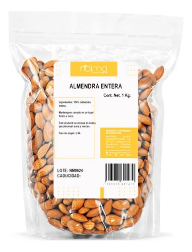 Almendra Natural 1kg Calidad Premium