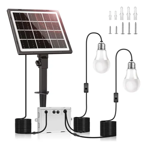 2 En 1 Foco Led Solar 5000 Mah 5000k Blanco Natural