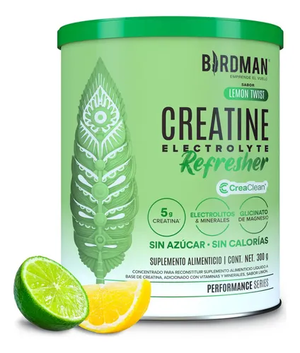 Birdman Creatine Refresher | Creatina Monohidratada con Electrolitos, Magnesio y Vitaminas | Lemon Twist | 30 Porciones