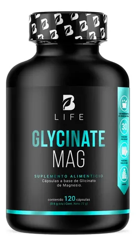 Glicinato De Magnesio 408mg De 120 Cápsulas. B Life