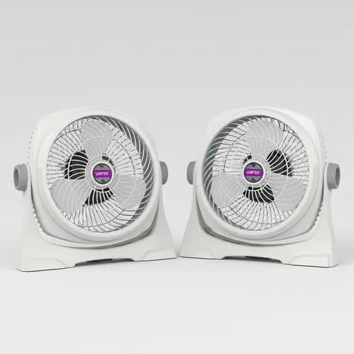 Kit De 2 Piezas Ventilador Piso Y Pared 12p Vortex Afv-1212 30.48 Cm 60 Gris Gris Plástico 3