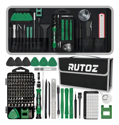 RUTOZ Kit Destornilladores Estrella Compatible con Torx T6 T8 T10 con hueco Celular Laptop Juego de Desarmador De Cruz Plana Triwing Y00 Y000 para iphone/Macbook/xbox/ps4/ps5/switch/lentes/electronico