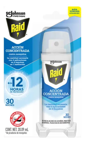Acción Concentrada Insecticida Contra Mosquitos Neutro 20.09Ml Raid