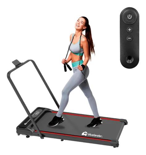 Caminadora Electrica Plegable Walking Pad Con Asa Y Control Negro 2.5 Hp