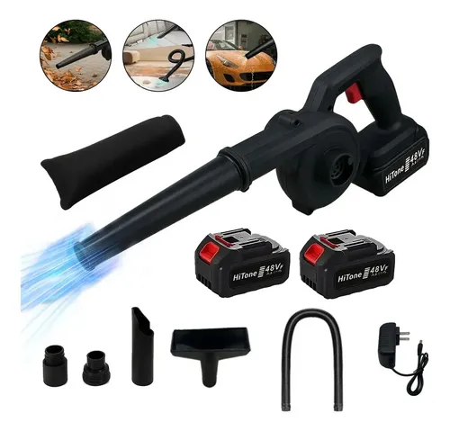 Soplador De Aire Para Hojas Sopladora De Aire Inalambrica Color Negro