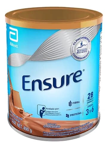 Suplemento Alimenticio Ensure en Polvo Sabor Chocolate 400g