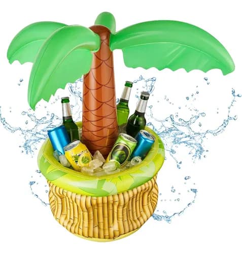 AOKUN 68cm Hielera Inflable Palmera Para Piscina Playa Fiestas Juegos Color.decoración de Fiesta temática de Playa Tropical de Hawai,para Fiestas al Aire Libre
