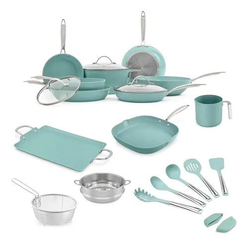 Batería De Cocina Jade Chef Plus + Utensilios 22 Piezas