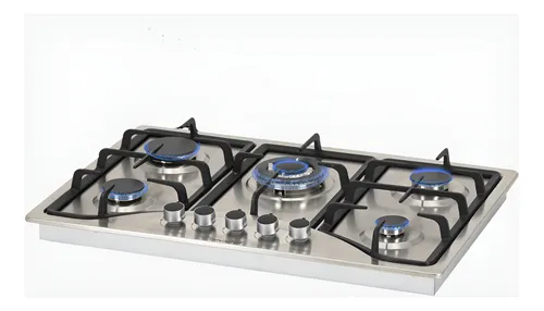 Nevashel NLPEAD-151 parrilla a gas empotrable estufa de mesa 5 quemadores lp/nat color plateado