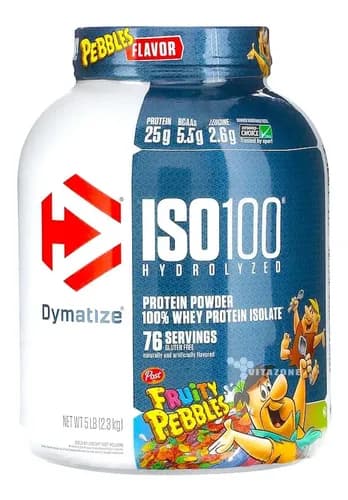 Suplemento En Polvo Dymatize Iso-100 Proteína En Pote De 2.3kg Sabor Fruity Pebbles