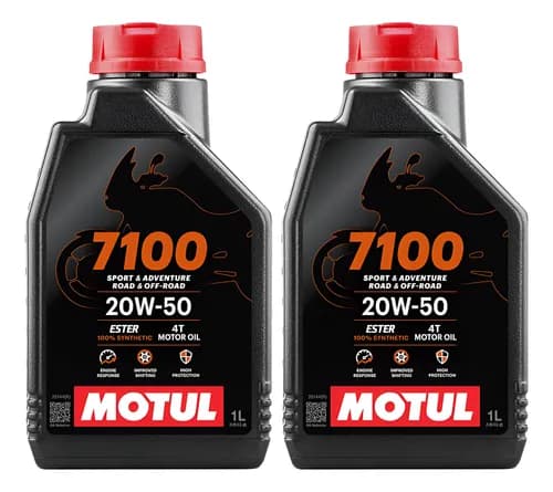 Paq. De 2 Aceite Para Moto 4t Motul 7100 20w50 1l Sintético