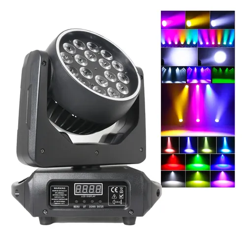 300w Cabeza Móvil Led Rgbw Luces Djprofesionales Fiestas Luz Led Cabezal Móvil Dmx 18x17w Equipo De Dj Luz