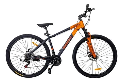 Bicicleta MTB Terrafit Crow rodada 29 color naranja tamaño M, resistente, cómoda y veloz, perfecta para ciclistas exigentes que buscan desempeño, estabilidad y estilo en cada ruta.