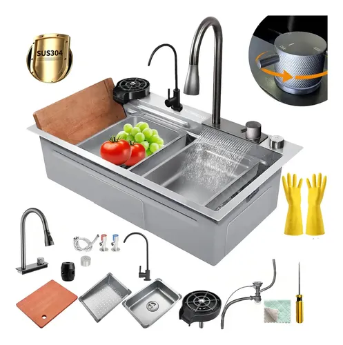 80*45*22cm Fregadero De Organizadores Cocina Tarja De Acero Inoxidable Duradero Elegante,cosinasn Integrales Tarja, Tarja Organizadoras, Tarja Estilo Granja, Tarjas Cocinas Recomendable