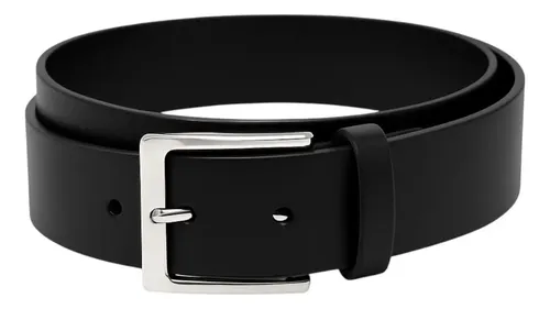 Tuxcinturones Cinturón De Vestir Piel Recuperado Medidas Color Negro Liso Talla 28