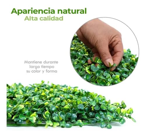 Follaje Artificial Sintetico Para Muro Verde 50 Pz 60x40cm