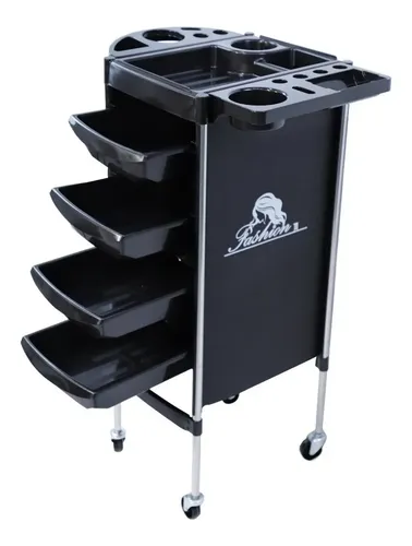 Carrito Auxiliar OUO Estética Salón De Belleza Peluquería Tattoo Color Negro