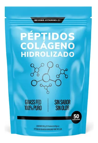 Péptidos Colageno Hidrolizado Puro Tipo I & Iii | Certificado 100% Pastoreo Libre - Colageno Hidrolizado Polvo - Disuelve Rápido - Multi Collagen Peptides - Vitaminas Mujer / Hombre - 500 G