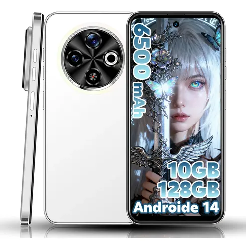 White Shark X16 Blanco Teléfono Octa-core Android 14.0 Dual Sim 10gb + 128GB Battery 6500mah 6.56 pulgadas 21MP Camara Smartphone Smartphone