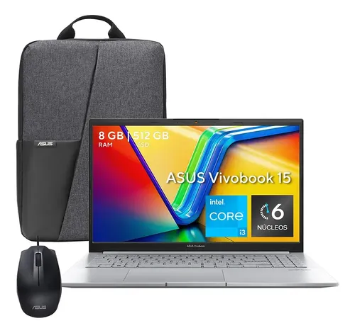 Laptop + Mochila Vivobook Ci31315u 8gb Ram 512ssd Asus