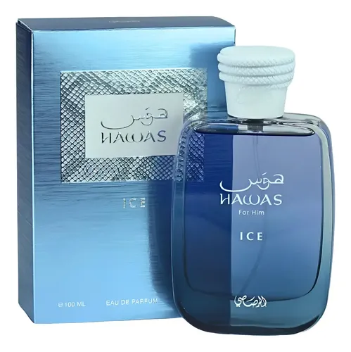 Perfume Rasasi Hawas Ice Eau de Parfum 100ml Aromático Amaderado Spray Para Hombre