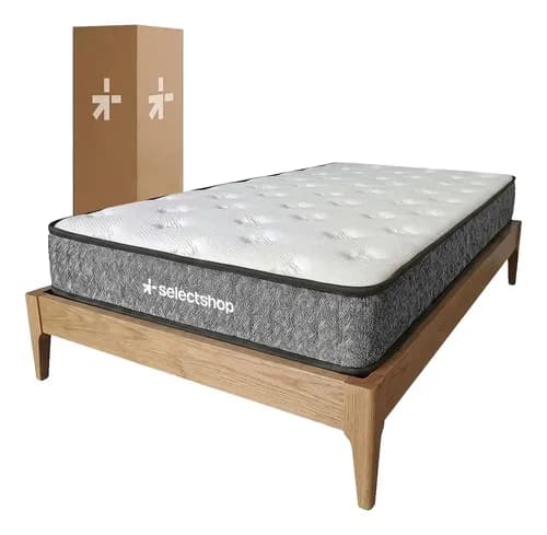 Colchón Matrimonial Memory Foam Confort Ergonómico Ortopédico Blanco