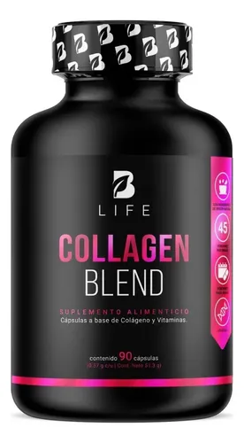 Péptidos de Colágeno Hidrolizado con Biotina y Vitamina C – 90 Cápsulas | Apoyo a la Piel, Cabello, Uñas y Articulaciones | Collagen Blend B Life