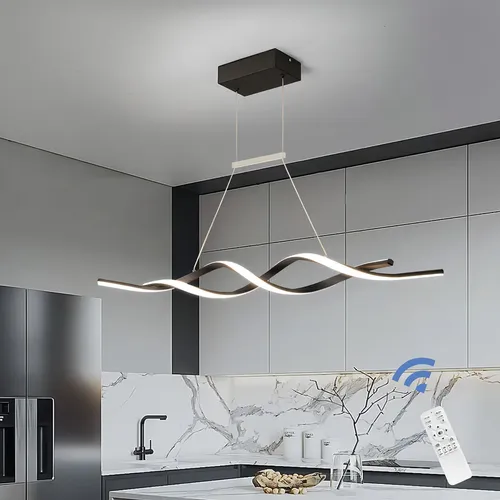 Garwarm Lamparas De Colgantes Techo Led Moderna Minimalista Para Cocina 3000k-6000k Color Negro
