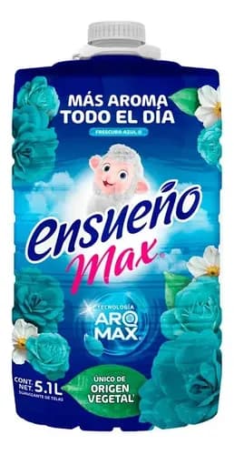 Suavizante de Telas Ensueño Max Frescura Azul 5.1L