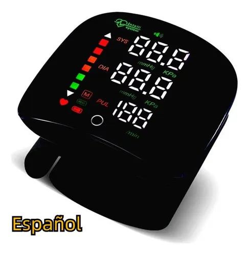 Medidor De Presion De Muñeca Negro, Tensiometro Digital, Baumanometro Generacion Sacre Solutions