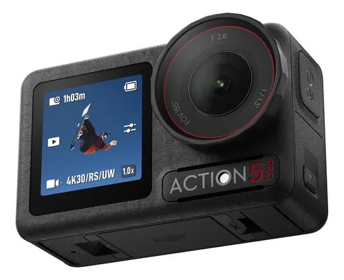 DJI Osmo Action 5 Pro Estándar Pack, cámara Sumergible, Sensor 1/1.3", vídeo 4K/120 fps, Seguimiento de Objetivos, estabilización, 2 Pantallas táctiles OLED, cámara de acción 4K para Deportes y Vlogs