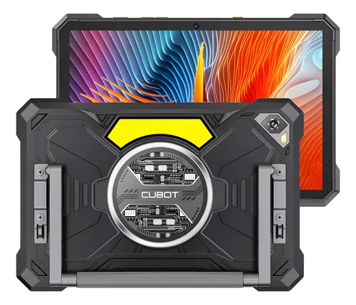 Tablet Cubot Tab Kingkong S 10.1" con 16 GB RAM y 256 GB Almacenamiento Android 15 Dual SIM Resistente al Agua Tableta Militar Negro
